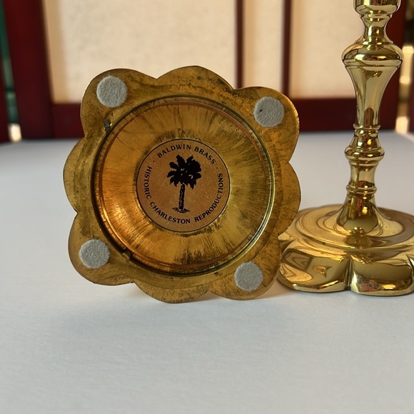 Baldwin Brass miniature candlesticks - Picture 2 of 7